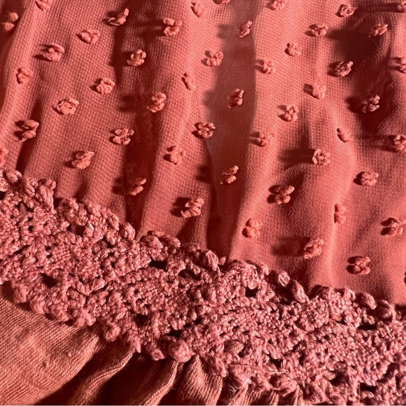 Anthropologie Meadow Rue 100% Cotton Dusty Rose Tank Top Button Up Blouse, Small - Picture 4 of 8